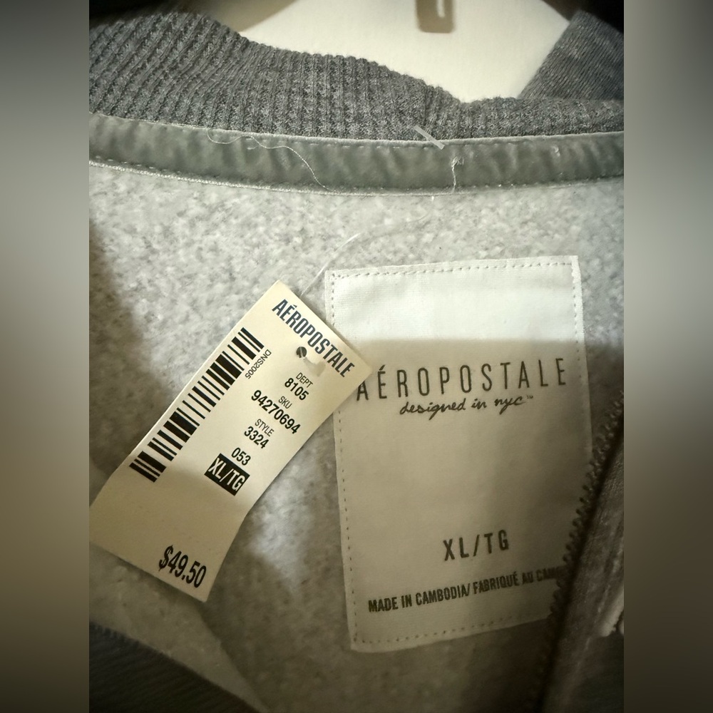 Aeropostale Heather Gray Hoodie - Picture 3 of 5
